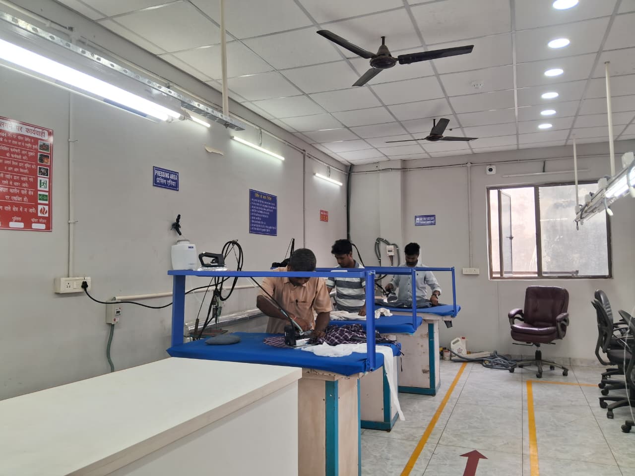 Industrial pressing area